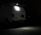 2.5" Square 12 Watt LED Mini Auxiliary Work Light mounted to cargo van for rear task lighting