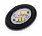 AM series Miniature Oval Accent Light - Black: Front View. 