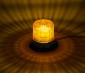 4-3/4" Amber LED Strobe Light Caged Beacon with 60 LEDs: On Showing Beam Pattern. 