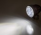 3.25" Round 18 Watt LED Mini Auxiliary Work Light: On Table Showing Beam Pattern