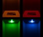 BA9s LED Bulb - 5 LED Tower: On Showing Red, Green, Blue, And Super Amber Colors.