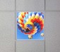 Even-Glow LED Panel Light - Balloon 2 LUXART Print - Dimmable - 2' x 2': Installed in Drop Ceiling