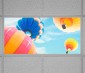 Even-Glow LED Panel Light - Balloon 1 LUXART Print - Dimmable - 2' x 4': Installed in Drop Ceiling