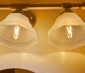 LED Vintage Light Bulb - T14 Shape - Radio Style LED Bulb with Filament LED: Installed In Bathroom Vanity 