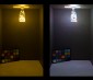 LED Bottle Light Bulbs w/ Integrated LED Fairy Lights - 50 Lumens: (Left) Warm White (Right) RGB