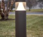 Round LED Bollard Light with Flat Top - Cone Reflector - Bronze Finish - 22W - 2,640 Lumens - 3000K / 4000K / 5000K