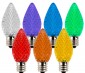 C7 LED Bulbs - Faceted Replacement Christmas Light Bulbs