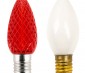 C9 LED Bulbs - Diamond Faceted Replacement Christmas Light Bulbs: Size Comparison to Incandescent C9 Bulb
