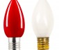 C9 LED Bulbs - Ceramic Style Replacement Christmas Light Bulbs: Size Comparison to Incandescent C9 Bulb