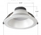 CDL light fixture fits standard cut hole sizes. Wide white flange provides a polished look while better securing the fixture in place.