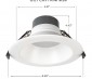 CDL light fixture fits standard cut hole sizes. Wide white flange provides a polished look while better securing the fixture in place.