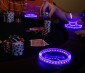 LED Angel Eye Headlight Accent Lights: Installed Around Cup Holders on Poker Table