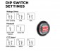 Internal DIP Switch controls wattage, photocell, and field-selectable CCT
