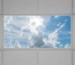 Even-Glow LED Panel Light - Sun Beams LUXART Print - Dimmable - 2' x 4': Installed in Drop Ceiling