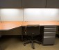 Dimmable Under Cabinet LED Lighting Fixture w/ Rocker Switch - 22" - 800 Lumens: Showing Three Lights Illuminating Desk Area. 