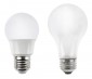 A15 LED Bulb - 50 Watt Equivalent - 12V DC: Profile View with Size Comparison to Incandescent Bulb