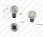 LED Filament Bulb - G16 LED Candelabra Bulb with 4 Watt Filament LED - Dimmable
