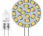 G4 LED Bulb - 21 LED - Bi-Pin LED Disc: Front Comparison View