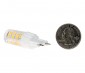 G9 LED Bulb - 60 Watt Equivalent - Bi-Pin LED Bulb - 600 Lumens: Back View With Quarter Comparison