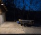 LED Gooseneck Barn Light - 25W - 4000K/3000K - 2,000 Lumens: Illuminated on Driveway Profile View