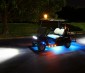 6-3/4" Amber LED Strobe Light Beacon with 40 LEDs - Magnetic Base: Shown Installed On Golf Cart Top. 