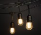 23' Patio String Outdoor LED String Lights with 10 Filament Bulbs - Suspended Sockets - 2200K/2700K
