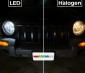 LED Headlight Kit - 9006 LED Fanless Headlight Conversion Kit with Adjustable Color Temperature and Compact Heat Sink: LED and halogen Comparison