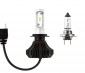 LED Headlight Kit - H7 LED Fanless Headlight Conversion Kit with Compact Heat Sink: Size Comparison to Incandescent Bulb