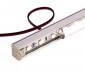 REGULOR ZWK series Surface Mount Anodized Aluminum Klus LED Profile Housing shown with hole drilled for power wire (strip not included)
