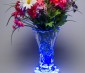 LED Centerpiece Light - 6" Rechargeable Battery Powered Color Changing LED Vase Light w/ Remote: On Showing Red, Green, Blue, Purple, And White.