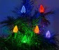 C7 LED Bulbs - Diamond Faceted Replacement Christmas Light Bulbs: Installed on Light String on Tree