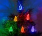 C9 LED Bulbs - Diamond Faceted Replacement Christmas Light Bulbs: Installed on Light String on Tree