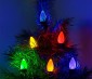 C9 LED Bulbs - Ceramic Style Replacement Christmas Light Bulbs: Installed on Light String on Tree