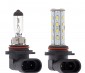 HB4 LED Bulb - 28 LED Daytime Running Light with Incandescent for Comparison