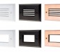 120V LED Step Lights - Louver Rectangular Step Accent Light with Faceplate - 35 Lumens