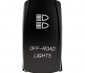 LED Rocker Switch with Legend - Off-Road Lights Switch: Front View