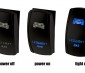 LED Rocker Switch with Legend: Power Off, Power On, & Light  On