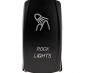 LED Rocker Switch with Legend - Rock Lights Switch: Front View