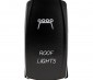 LED Rocker Switch with Legend - Roof Lights Switch: Front View
