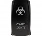LED Rocker Switch with Legend - Zombie Lights Switch: Front View