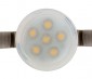 LED Mini Recessed Lights - 0.5 Watt - 6 LED Mini Round Recessed Accent Light: Front View