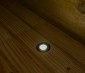 LED Step Lights - Black 40mm Metal Trimmed Mini Round Deck / Step Accent Light - 0.5 Watt: Shown On And Installed On Deck. 