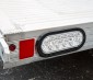Oval LED Truck Lights and Trailer Lights with Clear Lens - 6” LED Brake/Turn/Tail Lights w/ 17 High Flux LEDs - 3-Pin Connector: Installed on Trailer