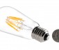 ST18 LED Filament Bulb - 60 Watt Equivalent LED Vintage Light Bulb - Dimmable - 700 Lumens: Back View With Size Comparison 
