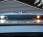 67 LED Bulb - 12 LED Forward Firing Cluster - BA15S Retrofit: Installed in License Plate with Comparison to Incandescent Bulb