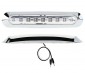 Linear LED Truck and Trailer Light with Chrome Bezel - 6-3/4" LED Marker/Clearance Light with 9 LEDs - Clear Lens: Front And Profile View