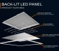 2x4 LED Backlit Panel Lights - 5,000 Lumens - 50W Dimmable Light Fixture - 2 Pack - 4000K
