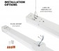 Flush mount the fixture using the included hardware or use the optional hanging kit (sold separately) 