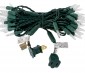 Mini LED Christmas String Lights - 25ft - 50 Faceted M5 Bulbs - Green Wire