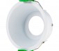 Modular Downlight Trim Options for RLFM series LED Recessed Light Engines: Deep Round Front, Profile & Back Views